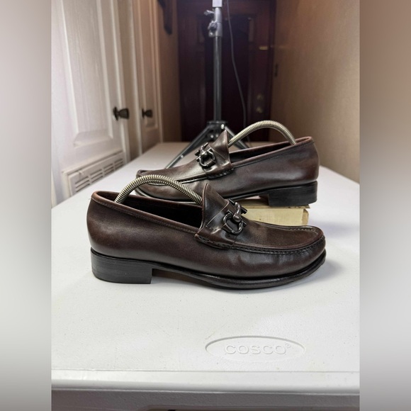 Salvatore Ferragamo Men's Loafers horsebit Sz 8 EEE - Picture 1 of 15